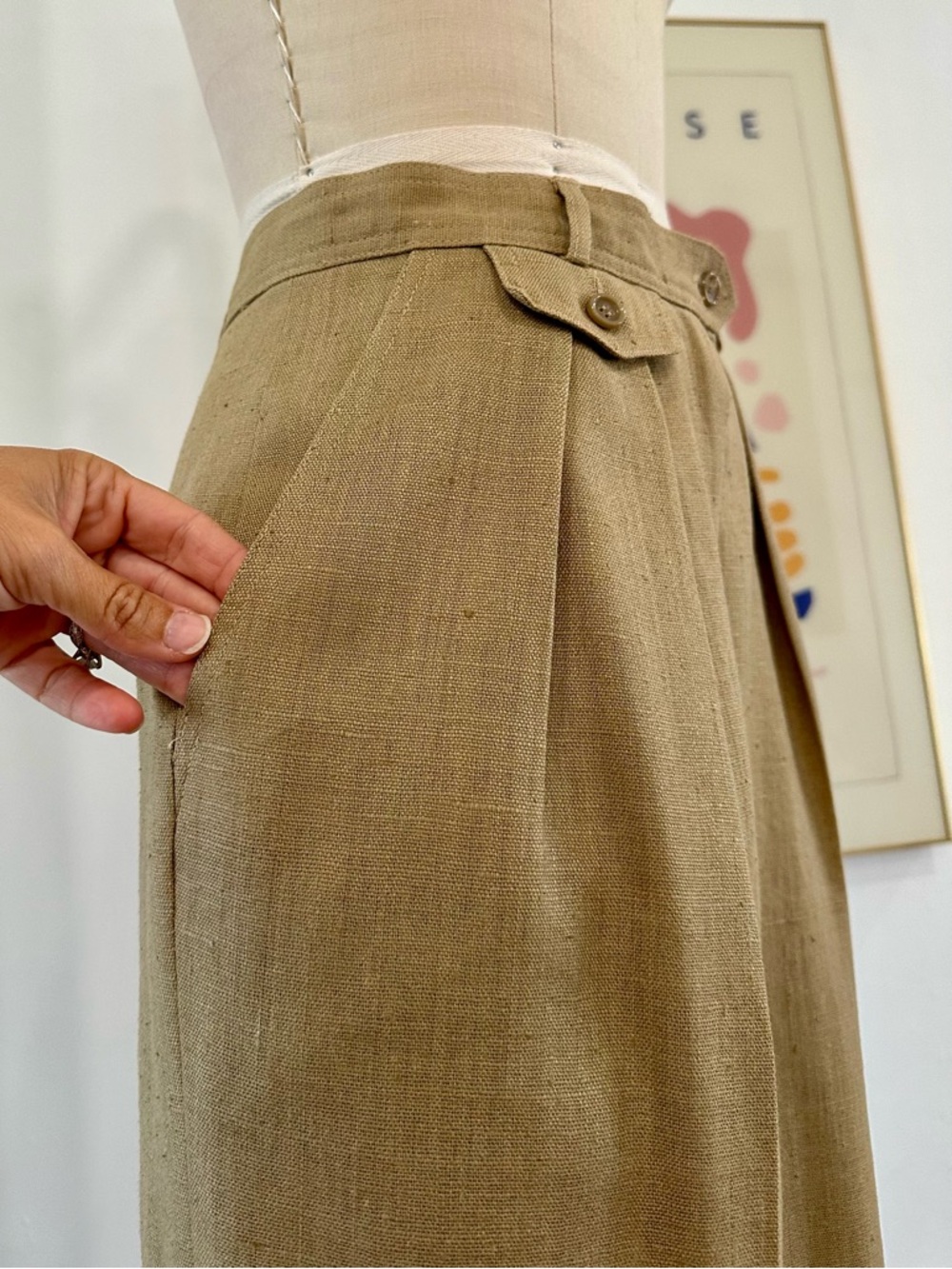 Vintage 80’s/90’s High-Waist Pleated Trousers - Picture 7 of 16